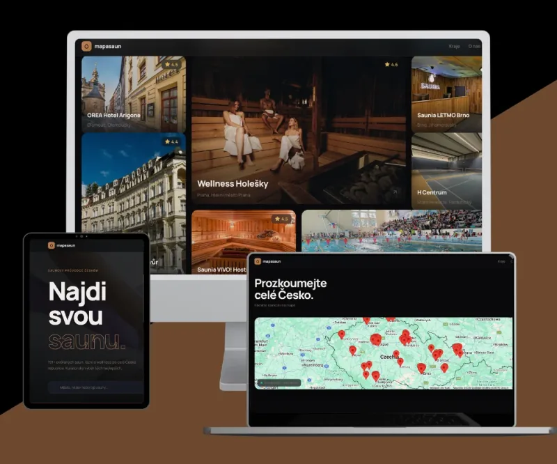 MapaSaun.cz — screenshot